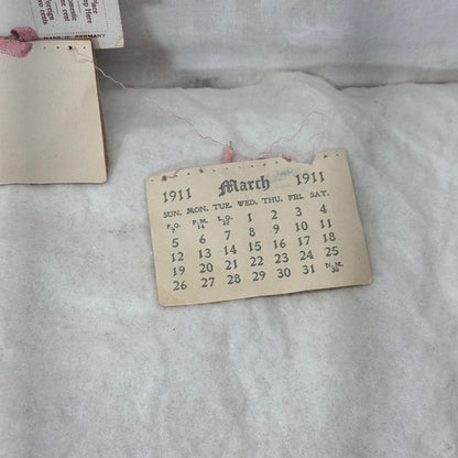1911 Christmas Post Card with Calendar Flawed Antique #2095
