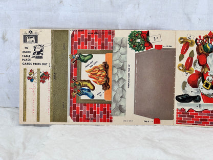 Santa Claus Mini Heavy Paper Cut-Out NOS Post Cereal Vtg #1885