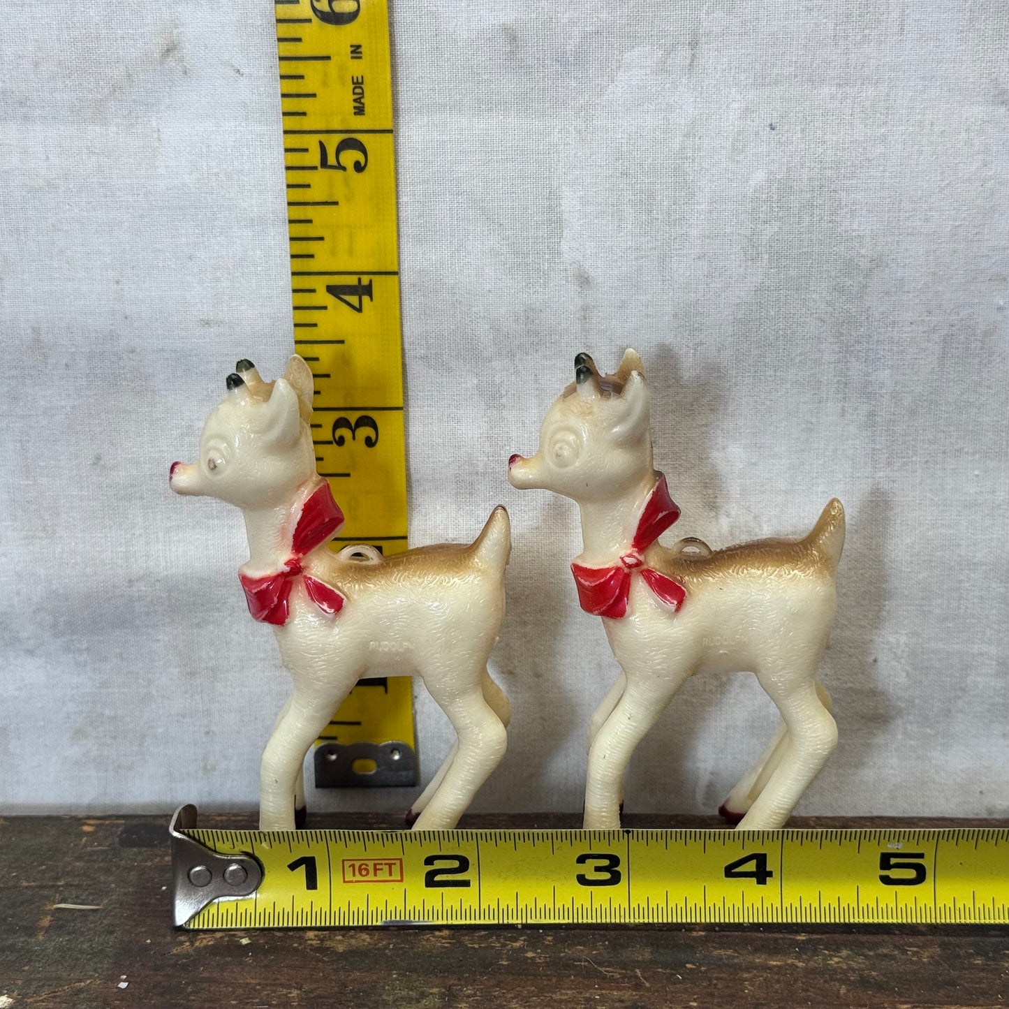 Rudolph Hard Plastic Vintage Ornaments #2079