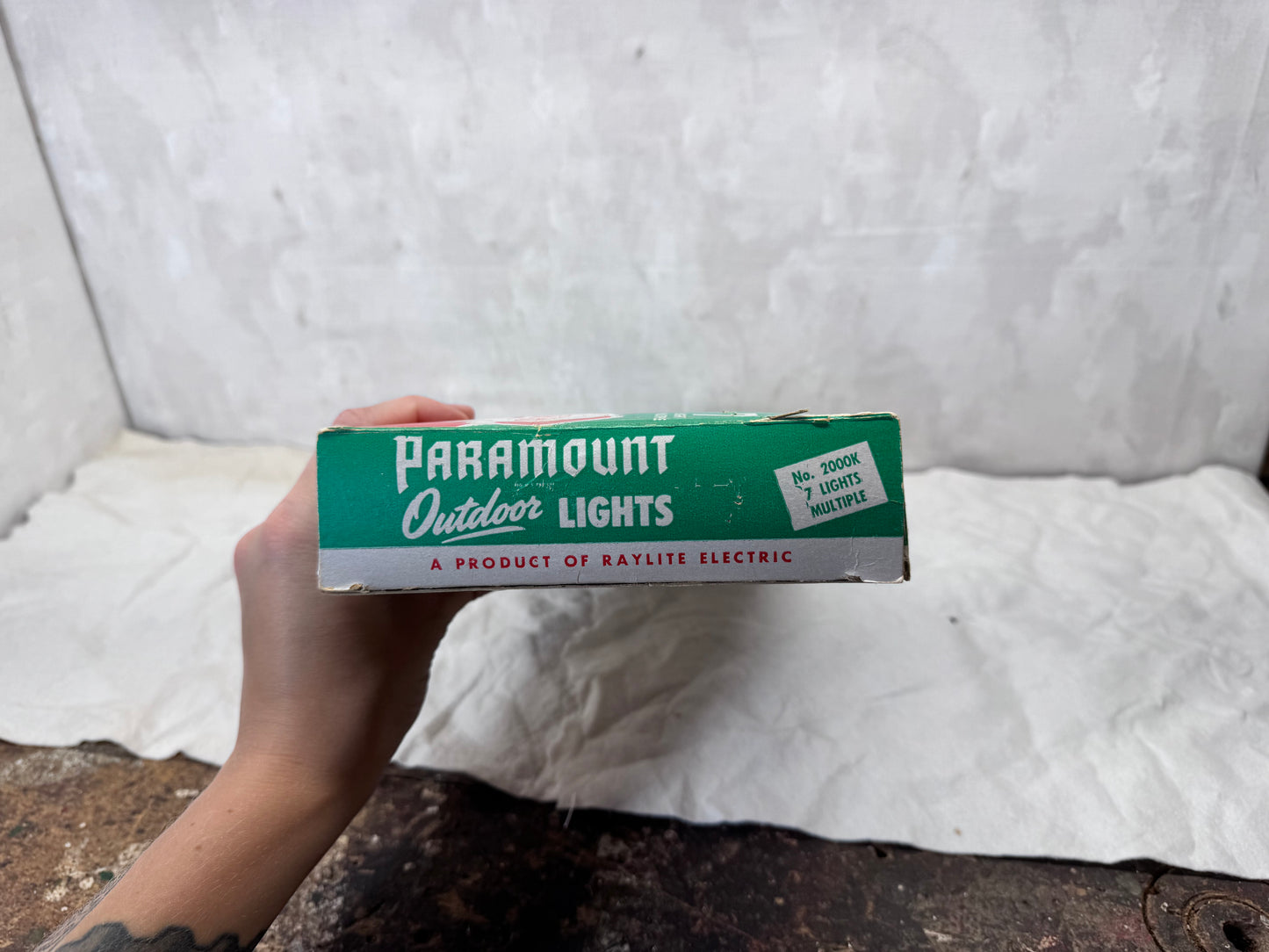 Paramount Outdoor Lights Box Empty Vintage Christmas #1734