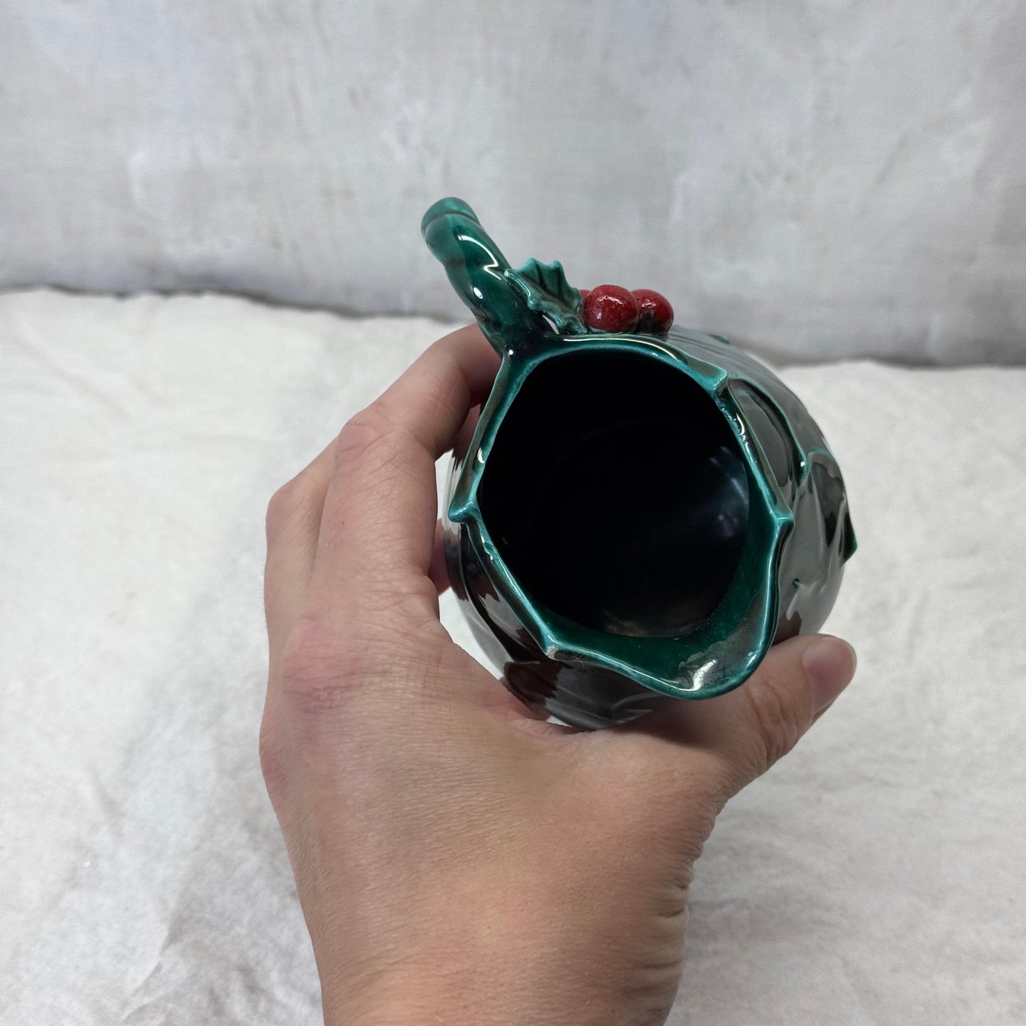 Lefton Christmas Holly Berry Vintage Creamer #2061