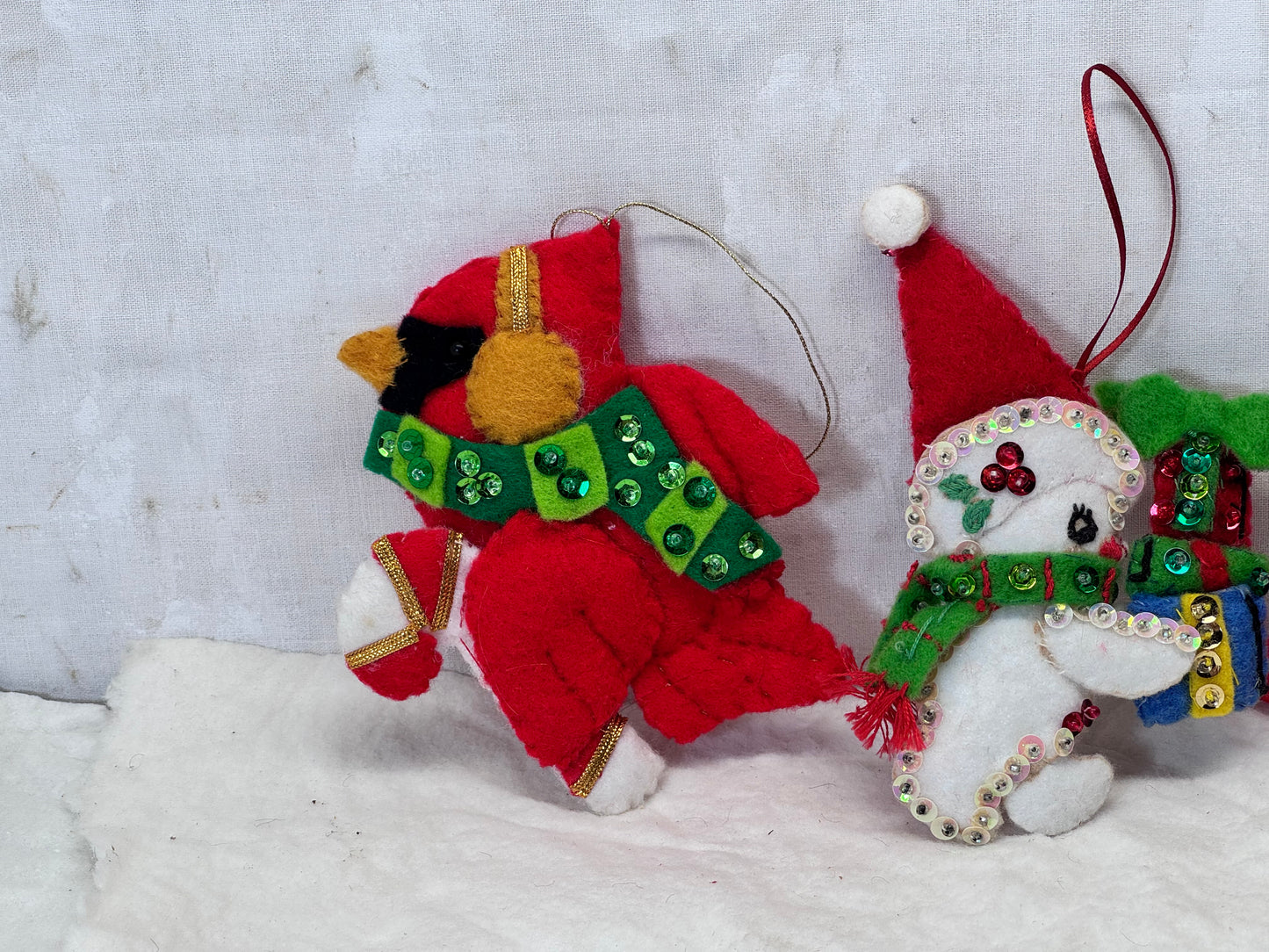 Vintage Christmas Felt Ornaments #1786