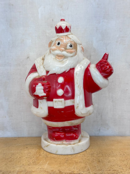Vintage King Santa Hard Plastic Light Up Bank #1682