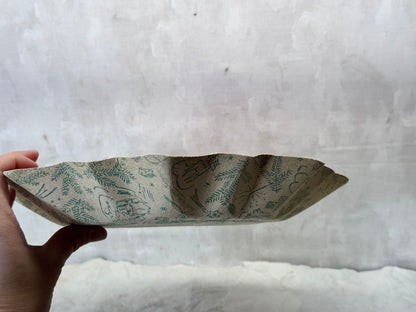 Heavy Cardboard Christmas Bowl Vtg #1741