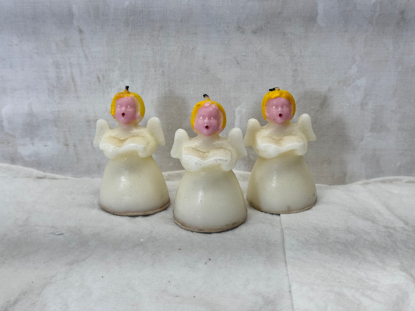 Tavern Candle 3 Singing Angels Vintage Christmas #1988