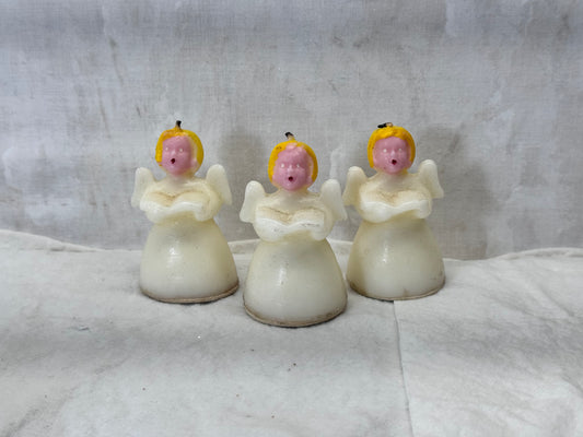 Tavern Candle 3 Singing Angels Vintage Christmas #1988