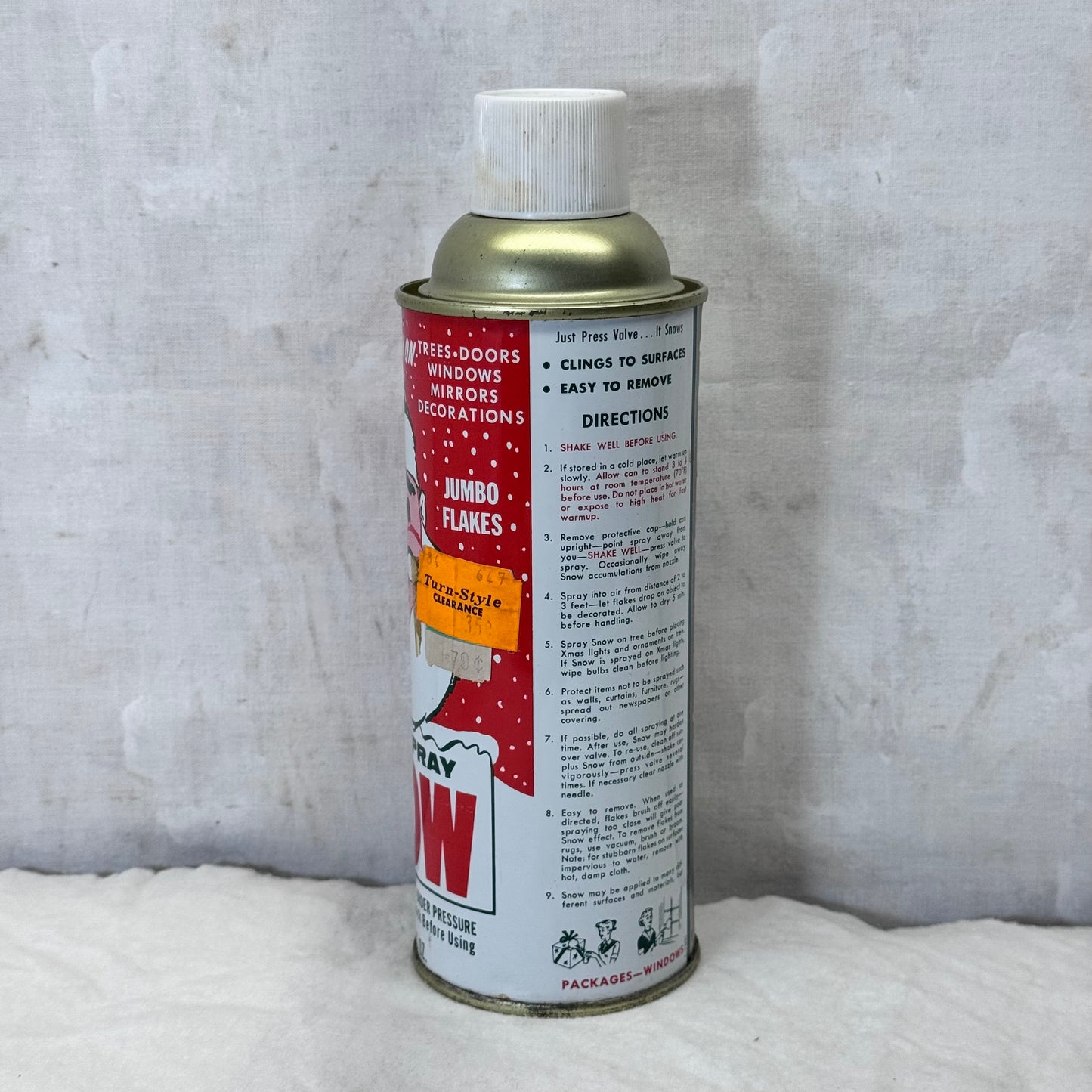 Bliz Spray Snow Vintage Can  Christmas #2062