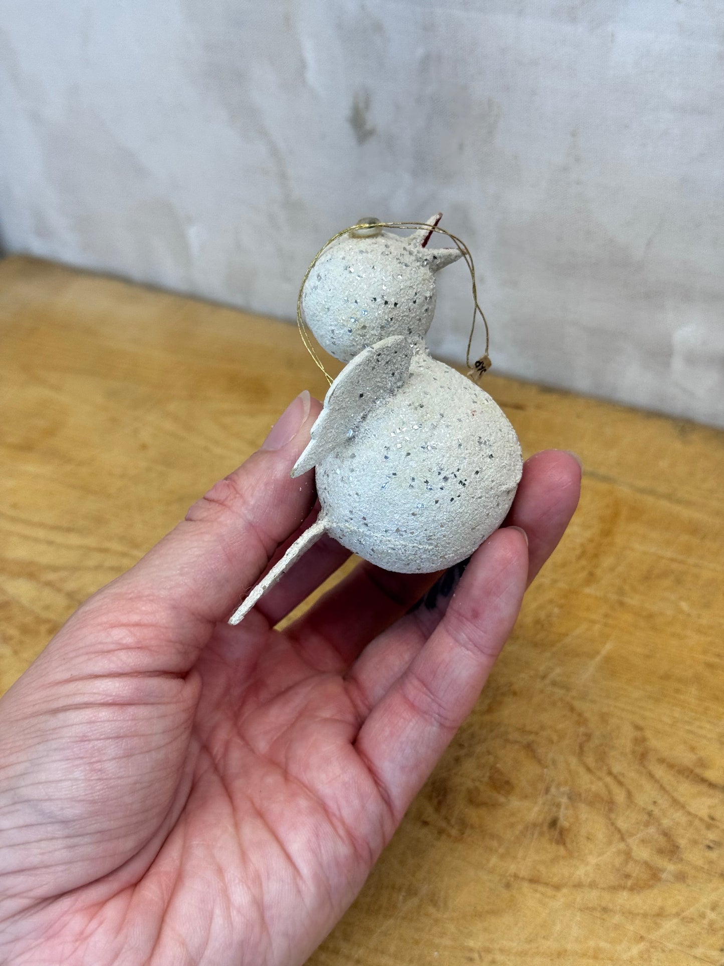 Paper Mache Ornament Birds Vintage #1635