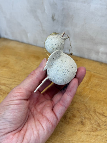 Paper Mache Ornament Birds Vintage #1635