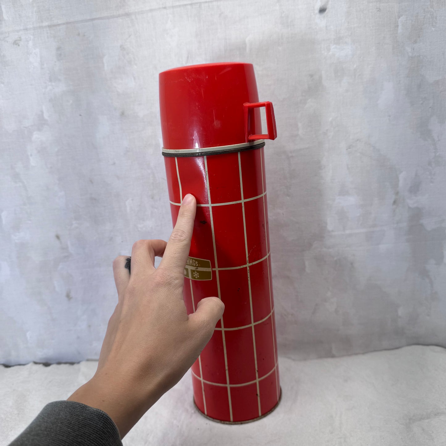 King-Seeley Thermos Red Christmas Vintage #2051