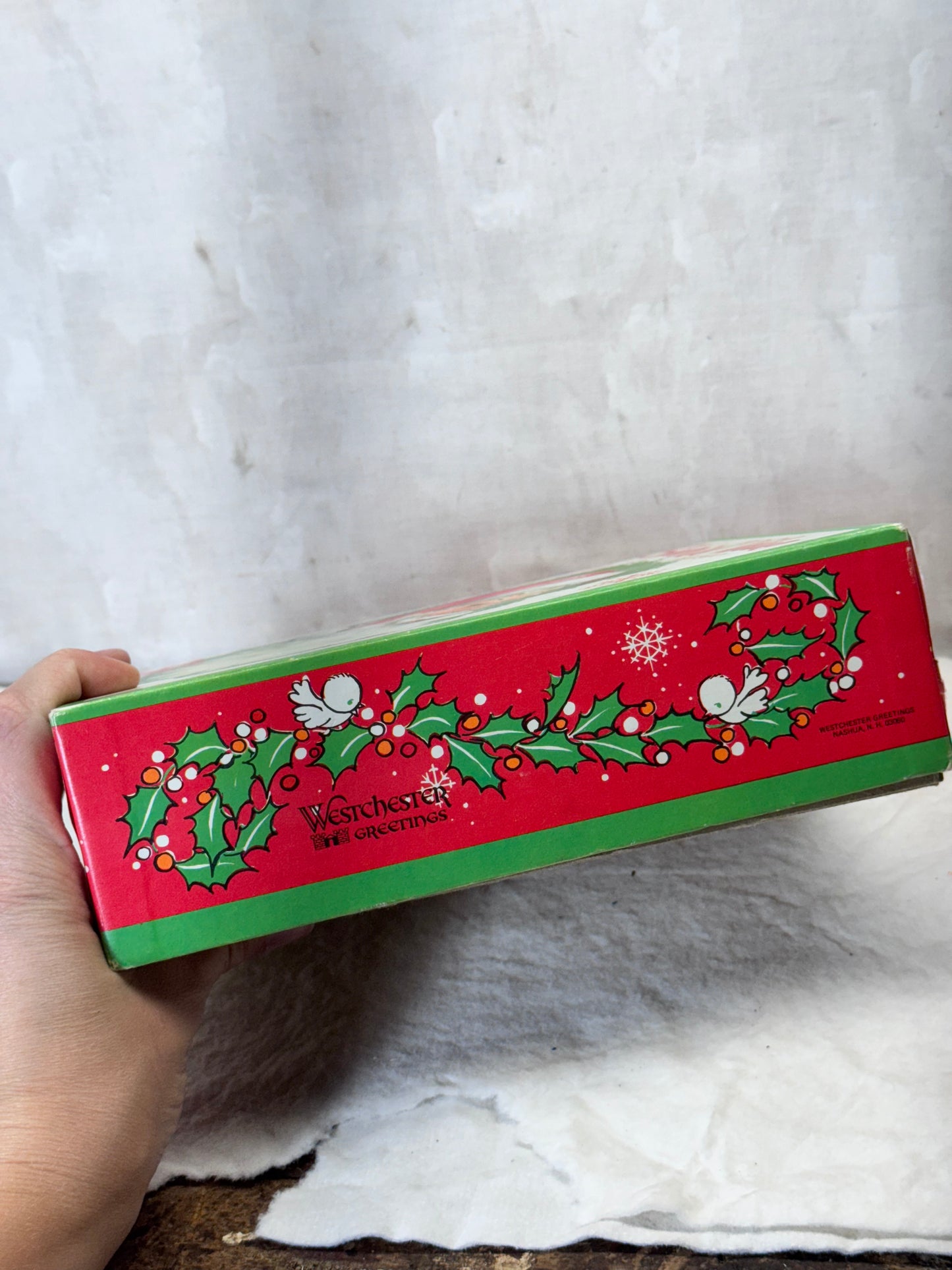 Santa Claus Christmas Cards Box Vintage EMPTY #1941