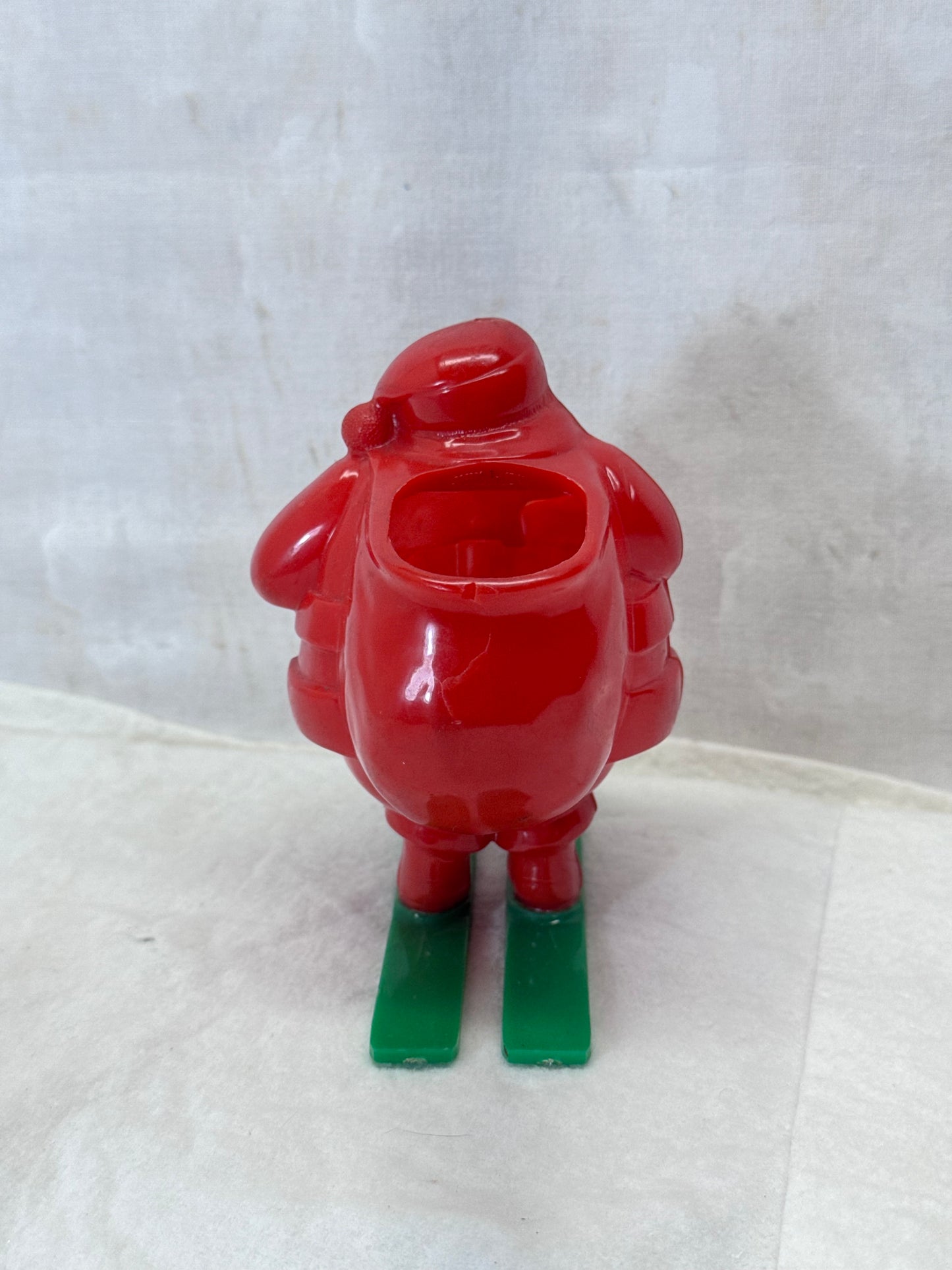 Vintage Rosbro Santa Skiing Candy Container #1977