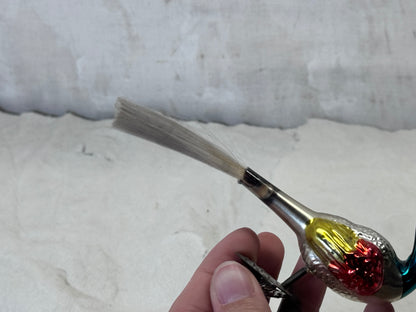 Unique Peacock Clip-On Christmas Ornament Vintage #1873