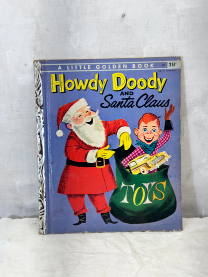 Howdy Doody Santa Claus Little Golden Book No. 237 Vintage #1899