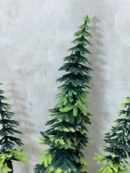 Vintage Plastic Christmas Pine Trees #1739