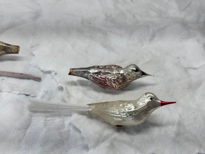 Flawed Glass Birds Pieces Vintage #2105