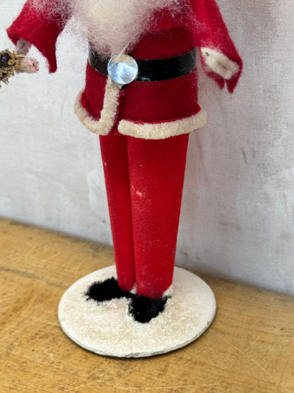 Vintage Putz Santa w Candle & missing Bell Japan #1681