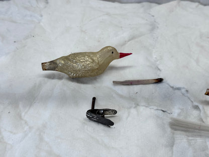 Flawed Glass Birds Pieces Vintage #2105