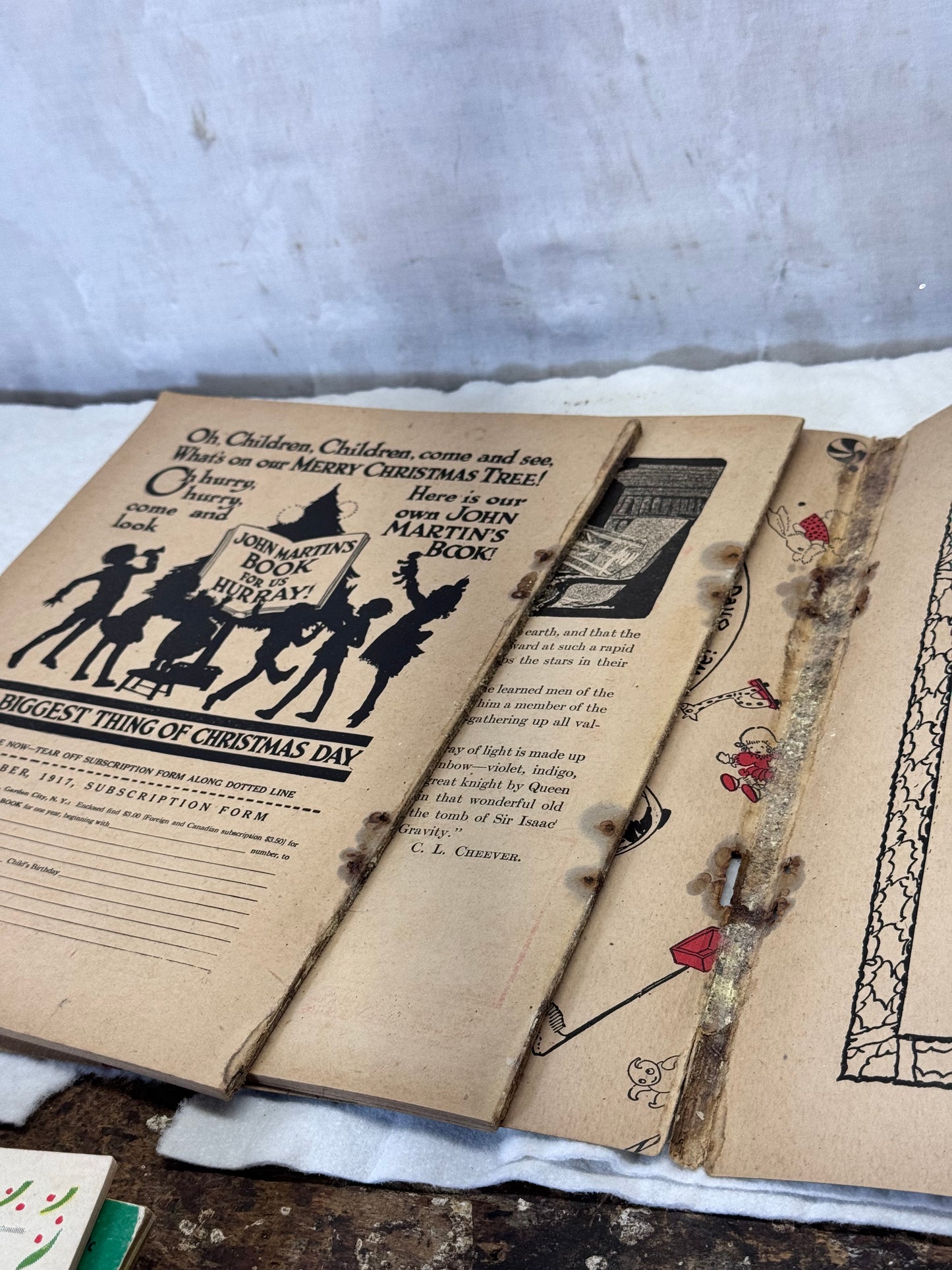 John Martins Book The Child Magazine 1917 Antique Flawed #1894