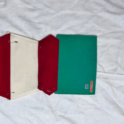 Santa Christmas Japan Fabric Card Holder Vintage #2189