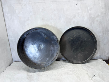 Currier & Ives Christmas Tin Round Empty Vintage Maurice Lenell #1887