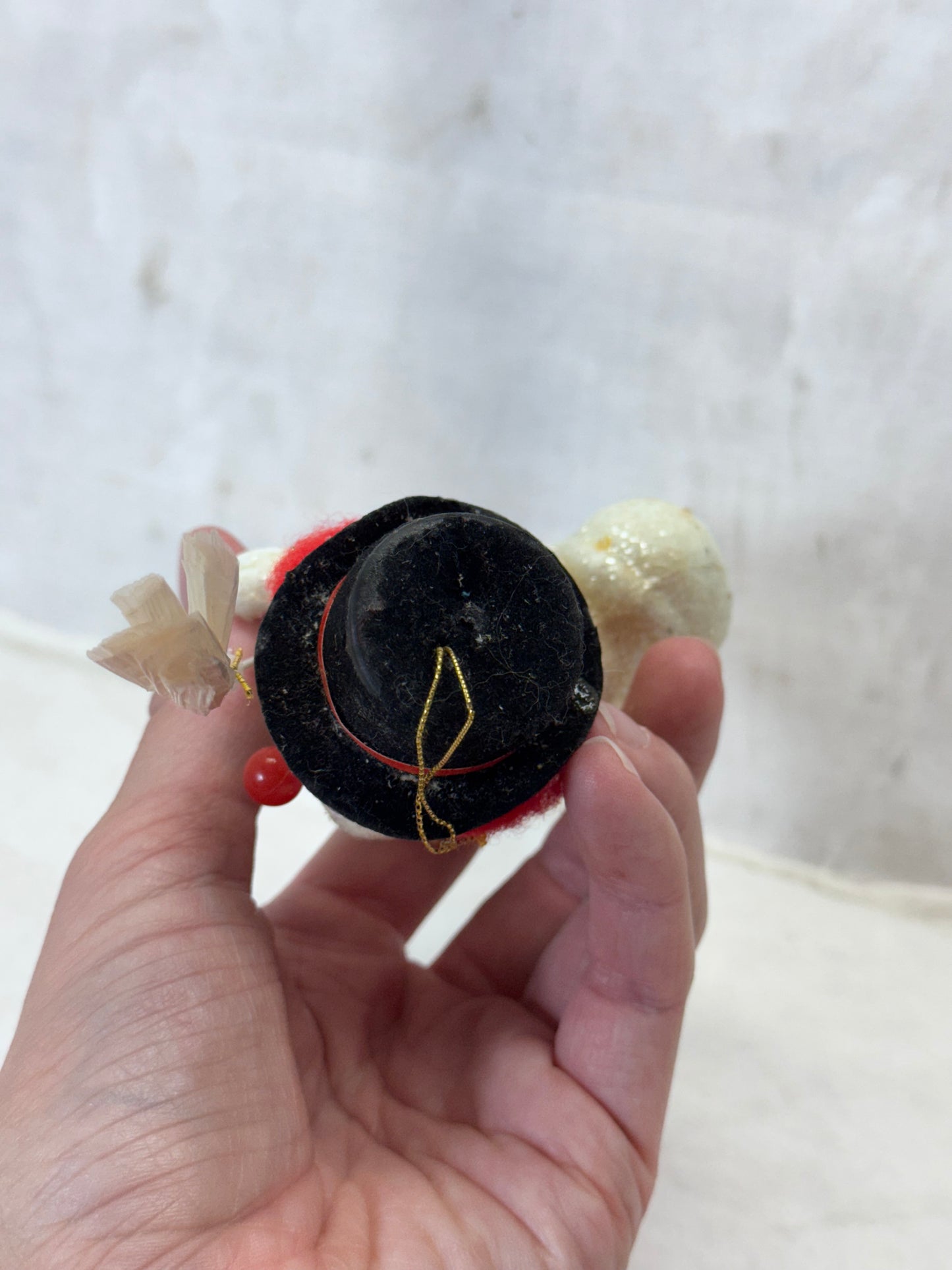 Christmas Snowman Sparkle Ornament Vintage #2007