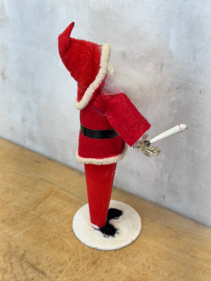 Vintage Putz Santa w Candle & missing Bell Japan #1681