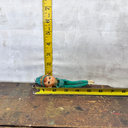 Japan Green Knee Hugger Elf Vintage Ornament #2098