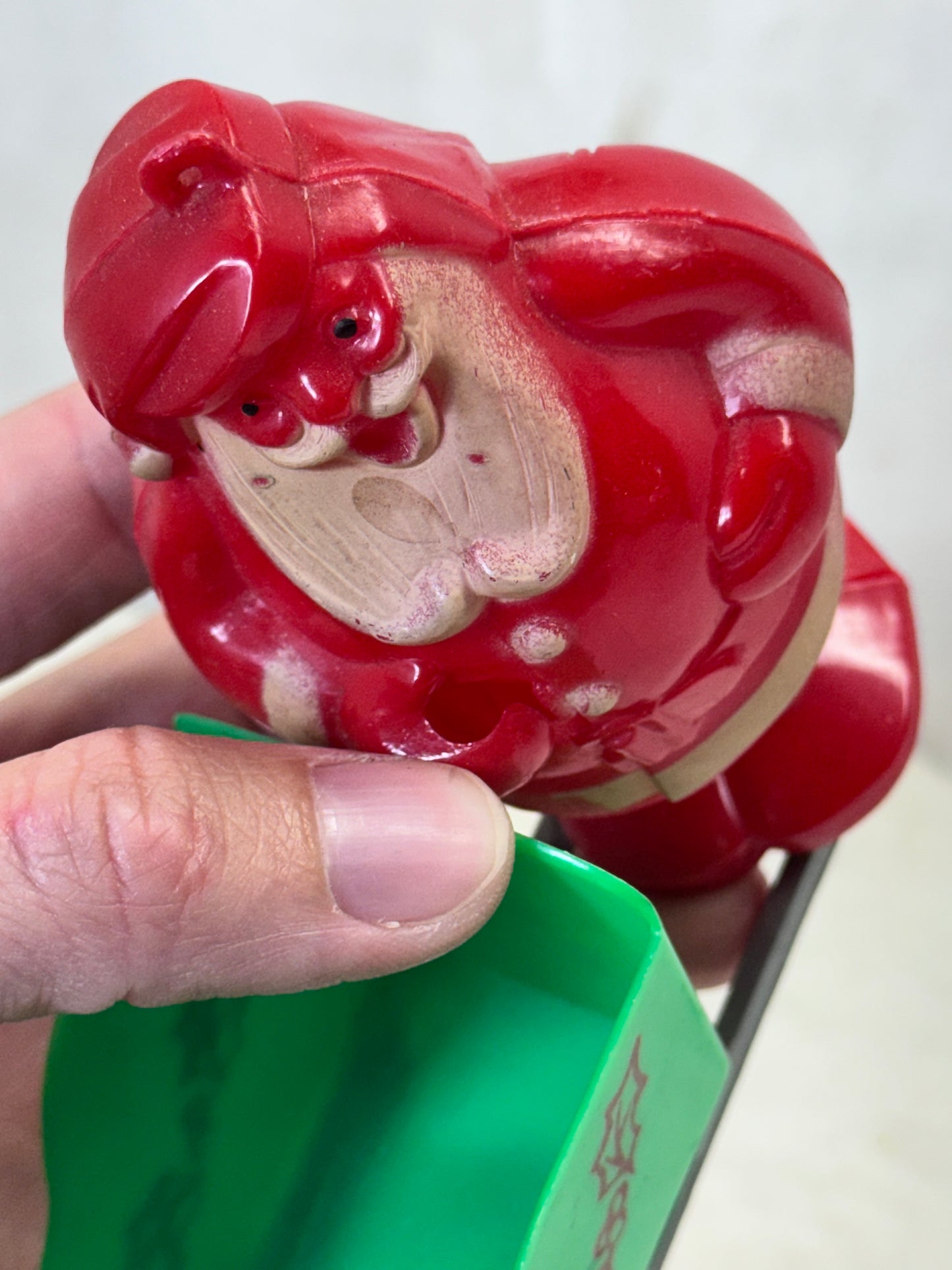 Santa Sleigh Hard Plastic Candy Holder Ornament #1749