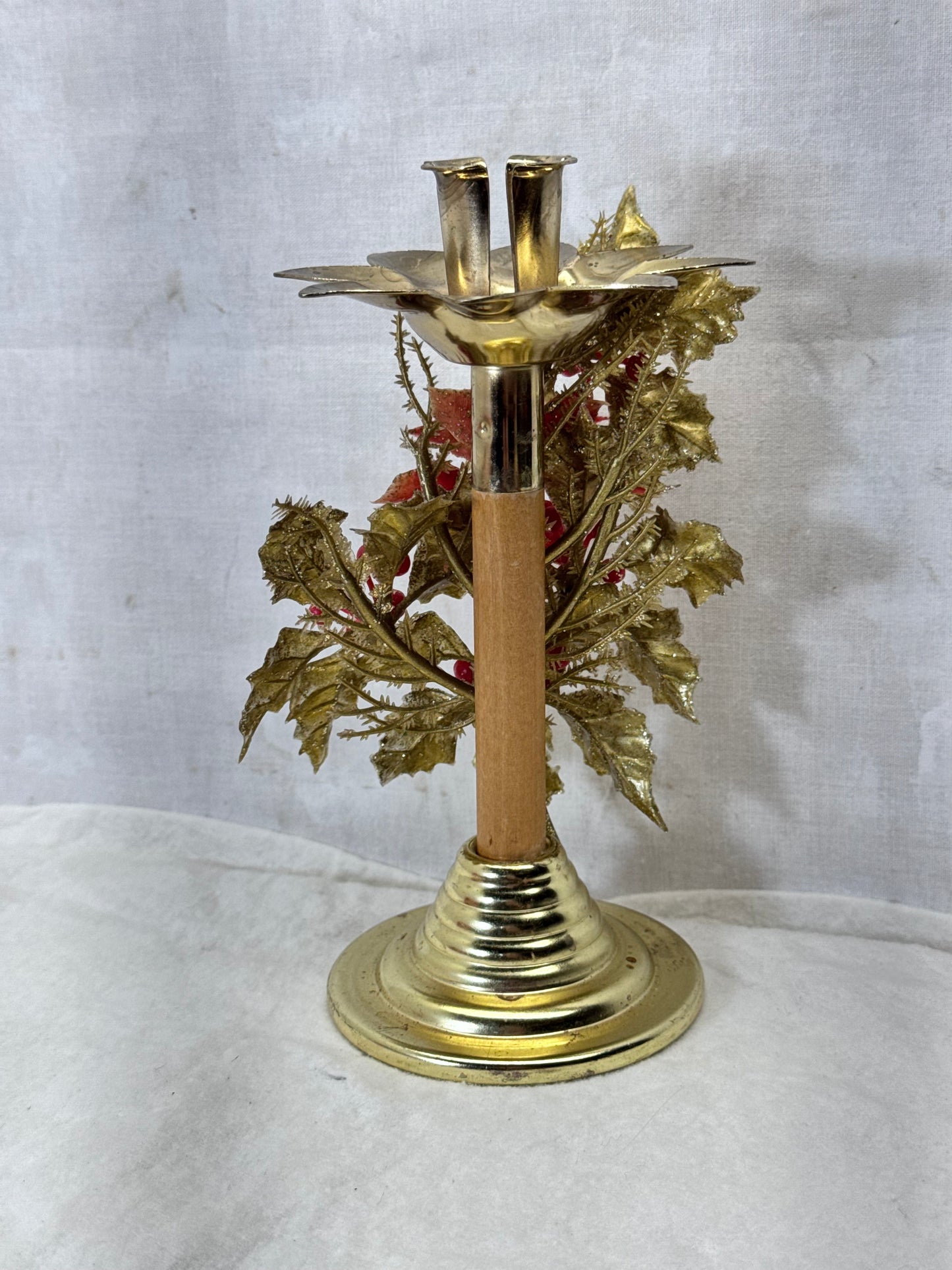 Christmas Candlestick Holder Vintage #1983