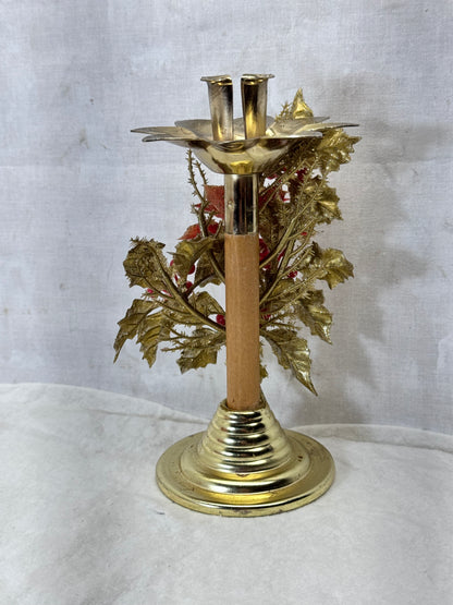 Christmas Candlestick Holder Vintage #1983