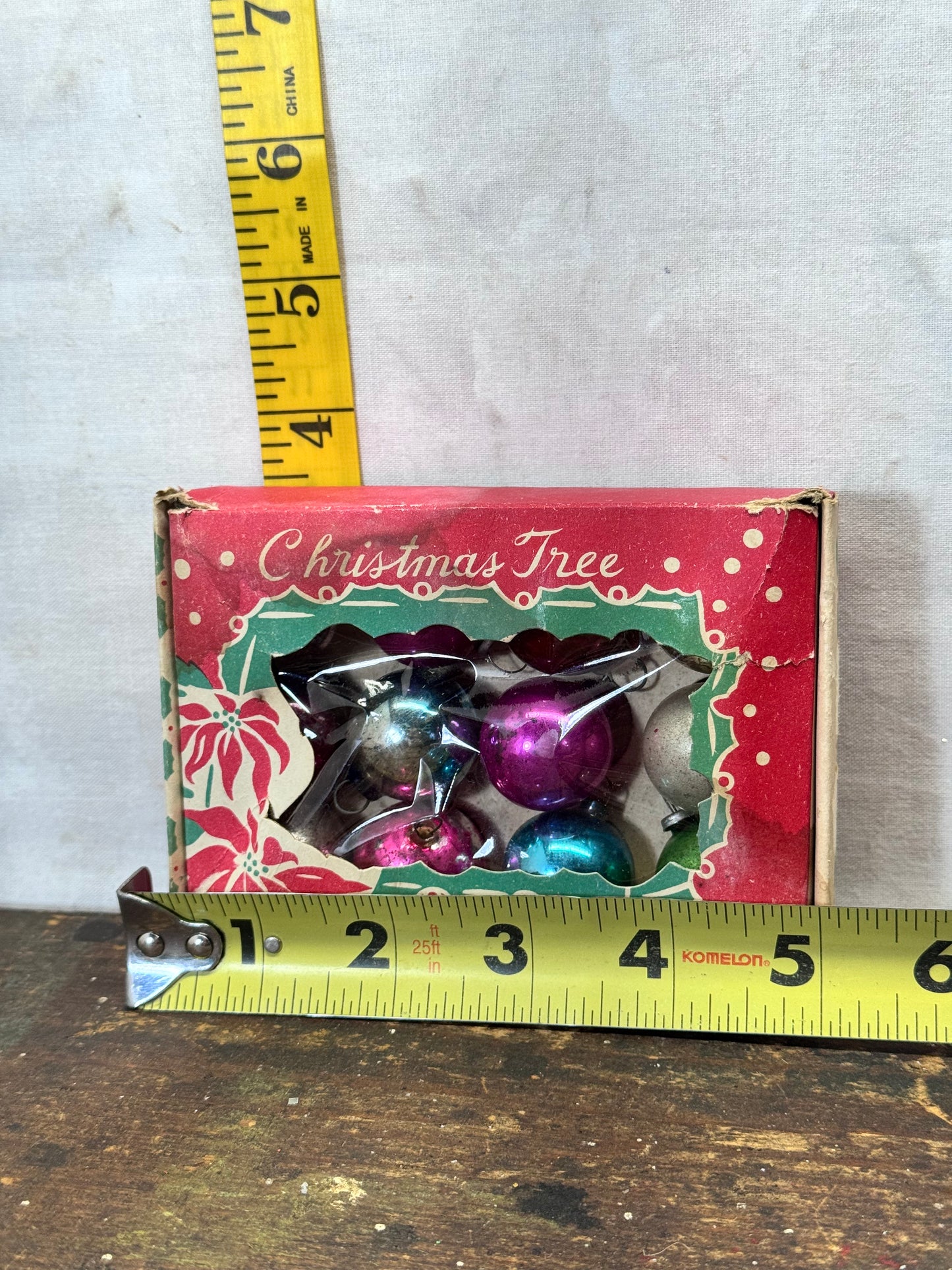 Mini Christmas Tree 12 Japan Ornaments Vintage #2208