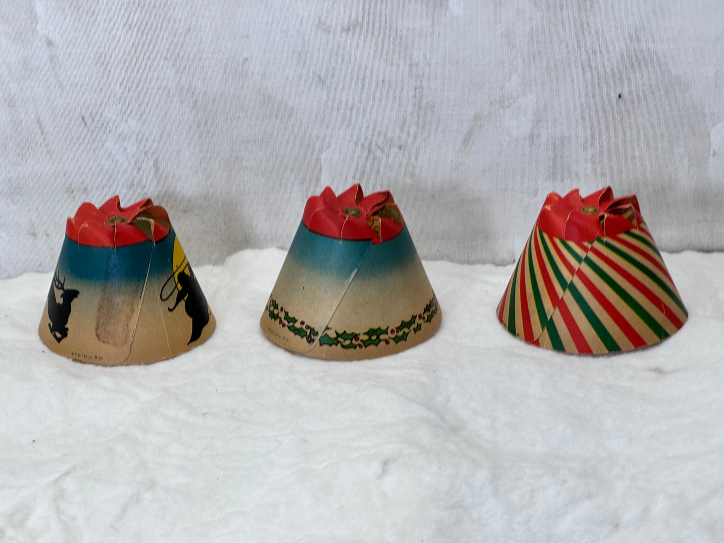 Vintage Whirl Glo Revolving Christmas Tree Light Shades #1788