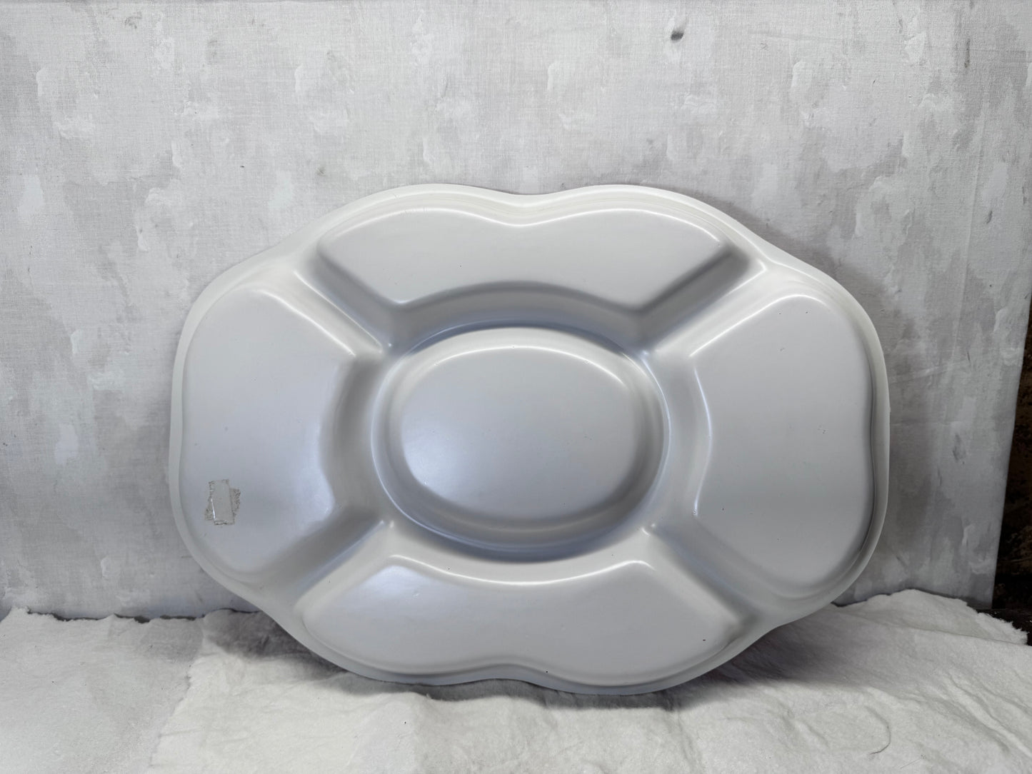 Christmas Hard Plastic Red Serving Tray Vintage #2074