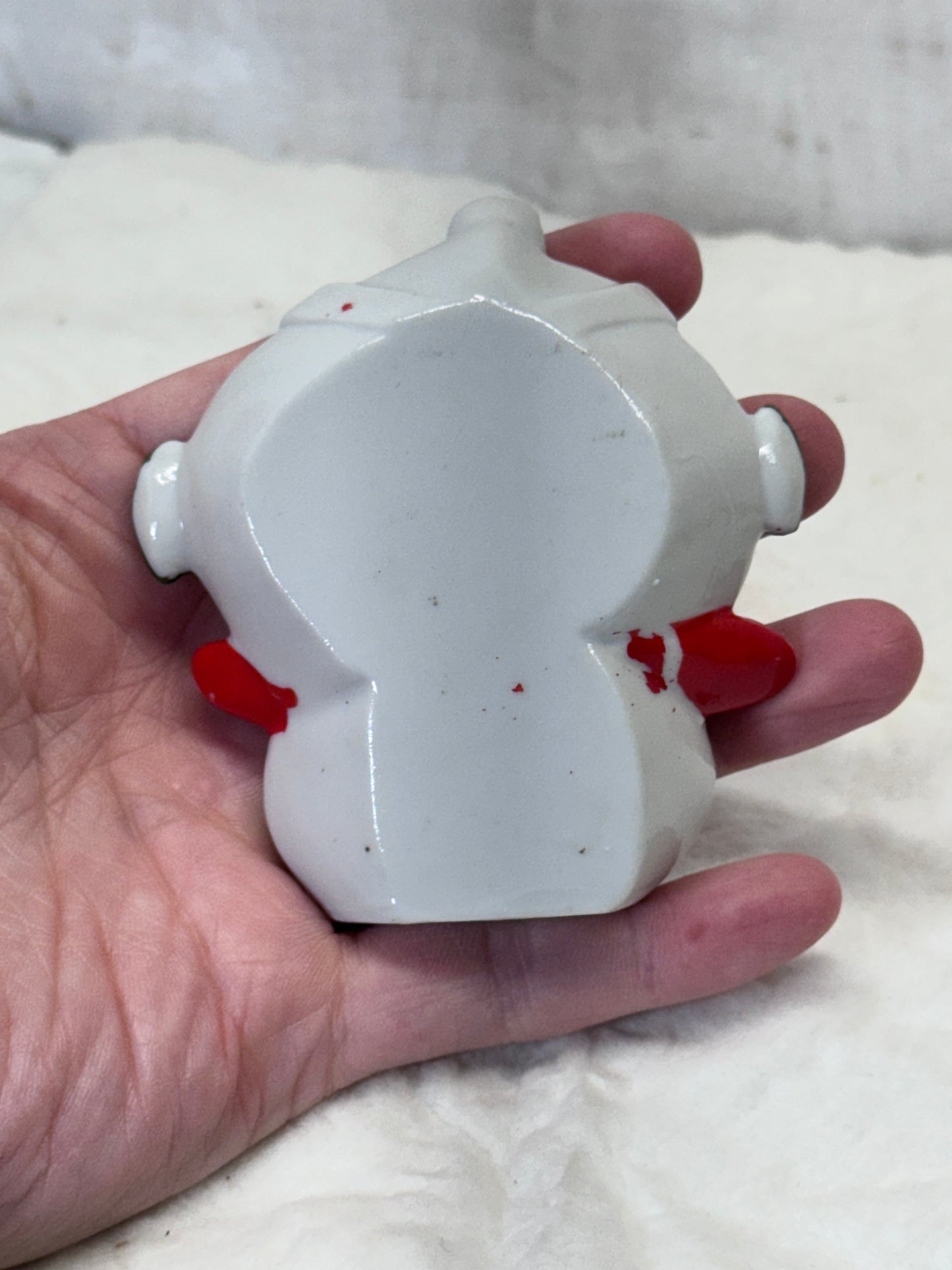 Vintage Japan Christmas Snowman Tea Bag Plate #1784