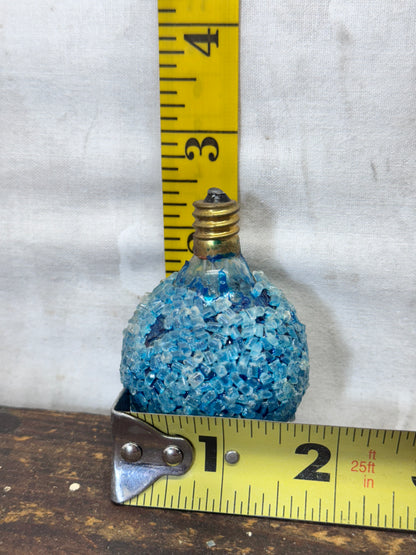 (Six) 120V Japan Blue Frosted Christmas Light Bulbs Vtg #1742