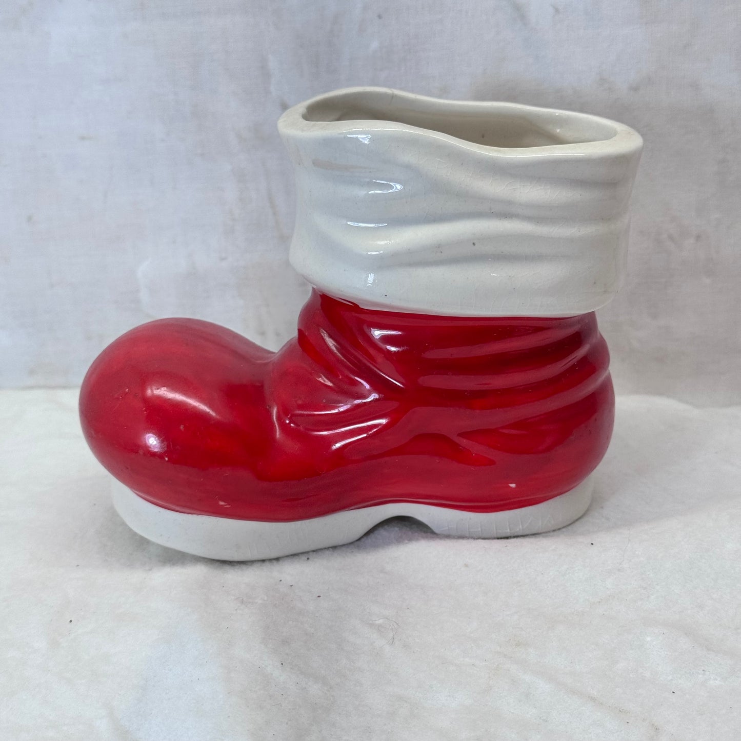 Holt Howard Santa Christmas Boot Vase Dish Vintage Japan 1960 Large #2055