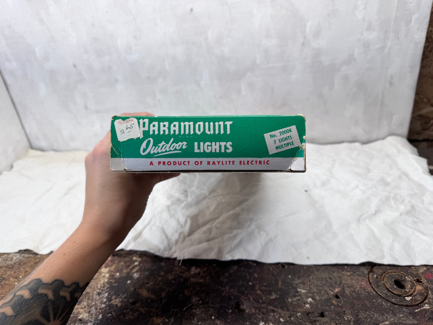 Paramount Outdoor Lights Box Empty Vintage Christmas #1734