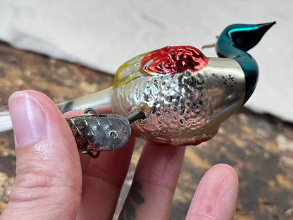 Unique Peacock Clip-On Christmas Ornament Vintage #1873