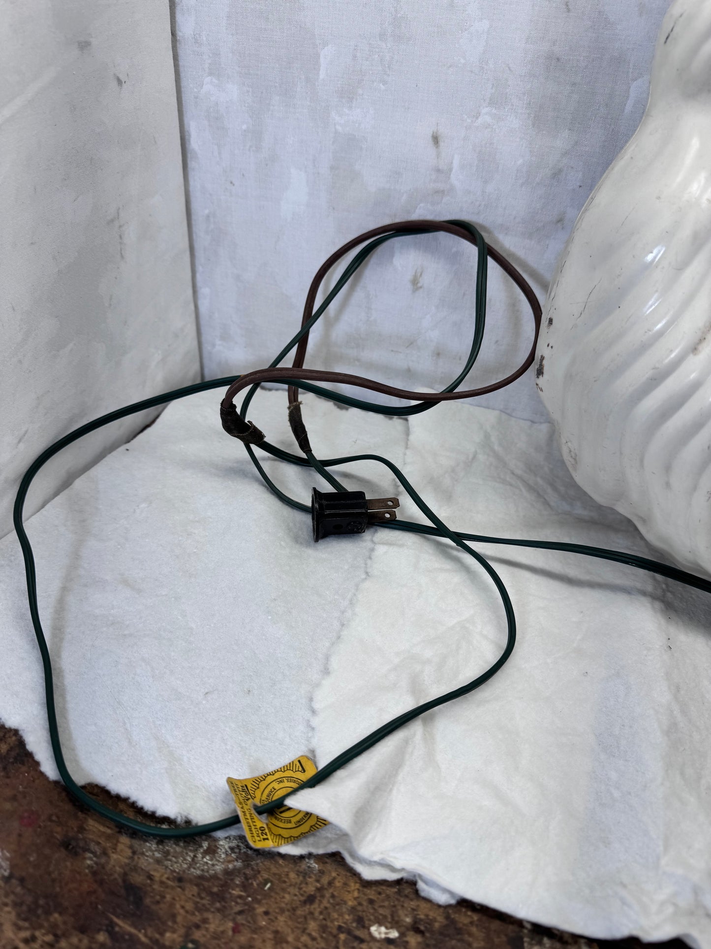 NOMA Light-Up Santa Claus Wall Blow Mold Vintage Working #2078