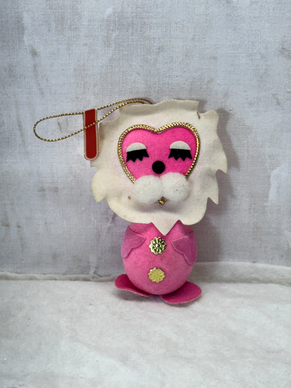 Pink Figurine Felted Japan Christmas Ornament #2003