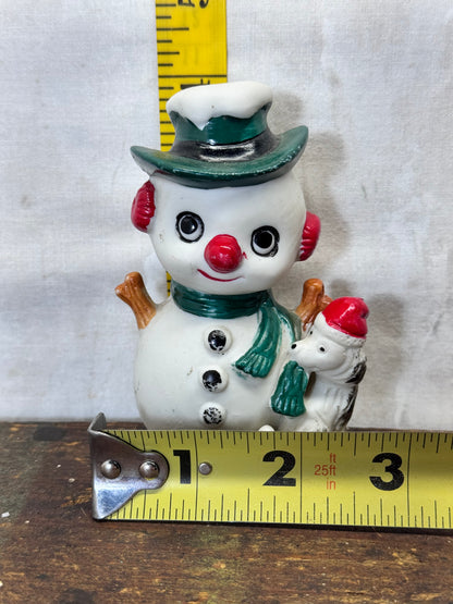 Enesco Christmas Snowman Figurine Vintage #2002