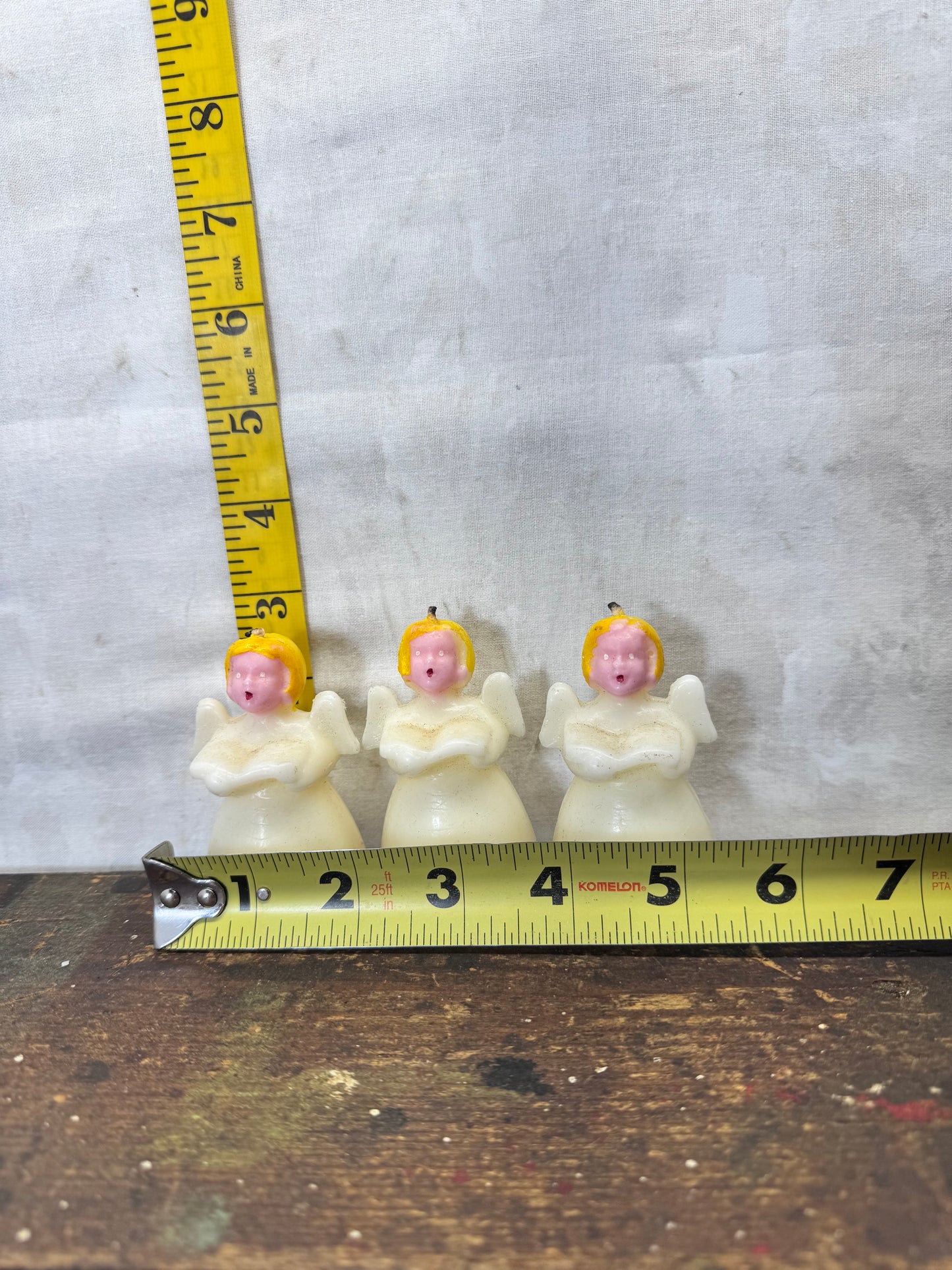 Tavern Candle 3 Singing Angels Vintage Christmas #1988