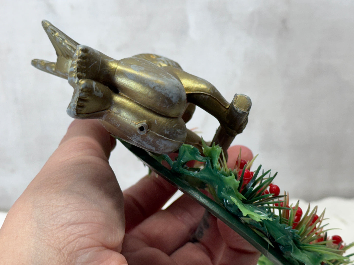 Plastic Wreath Christmas Angel Vintage#2083