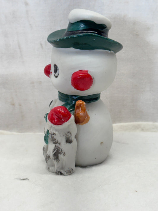 Enesco Christmas Snowman Figurine Vintage #2002