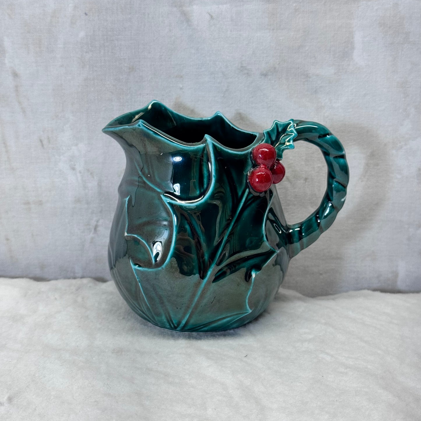 Lefton Christmas Holly Berry Vintage Creamer #2061