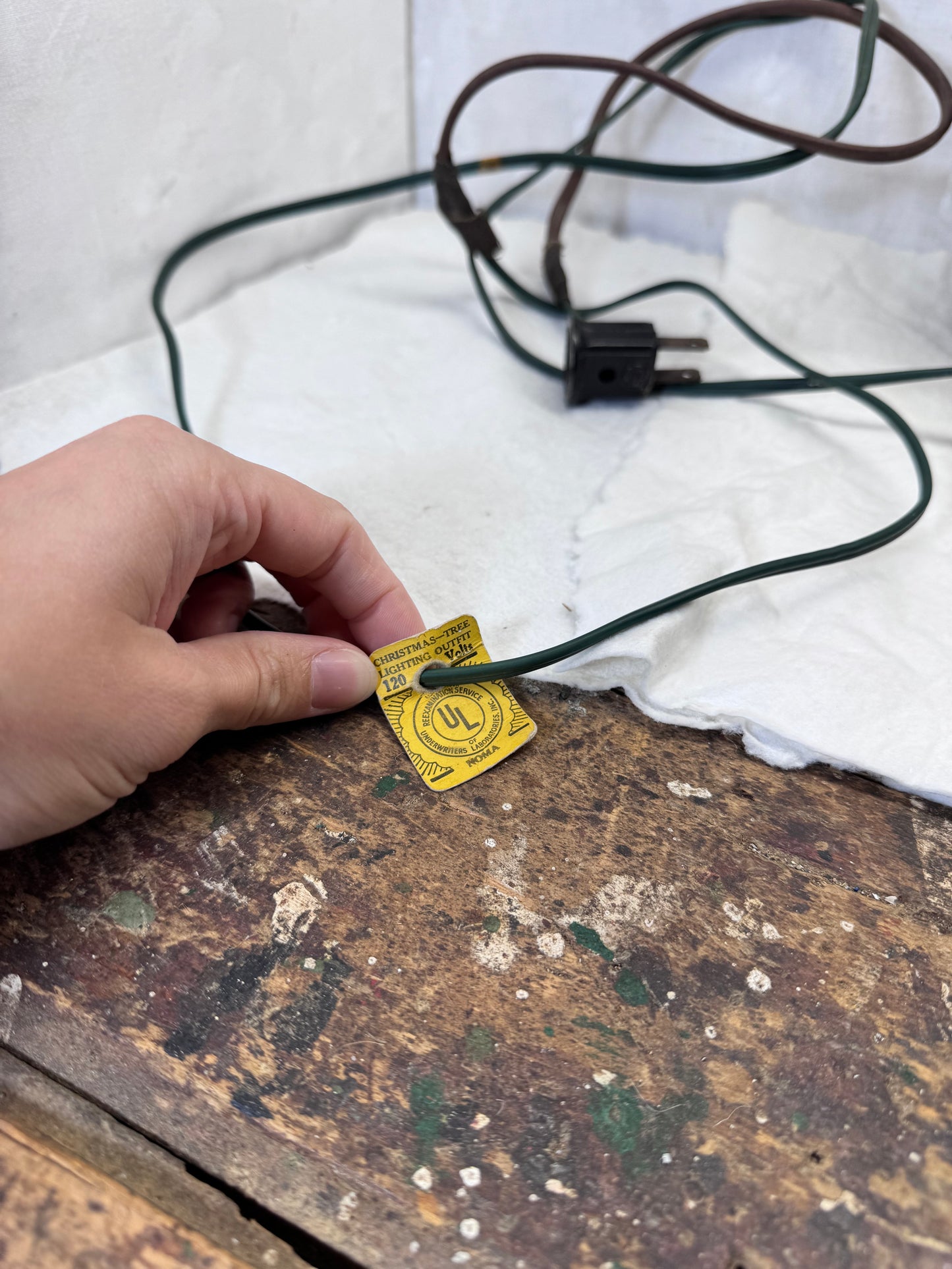 NOMA Light-Up Santa Claus Wall Blow Mold Vintage Working #2078