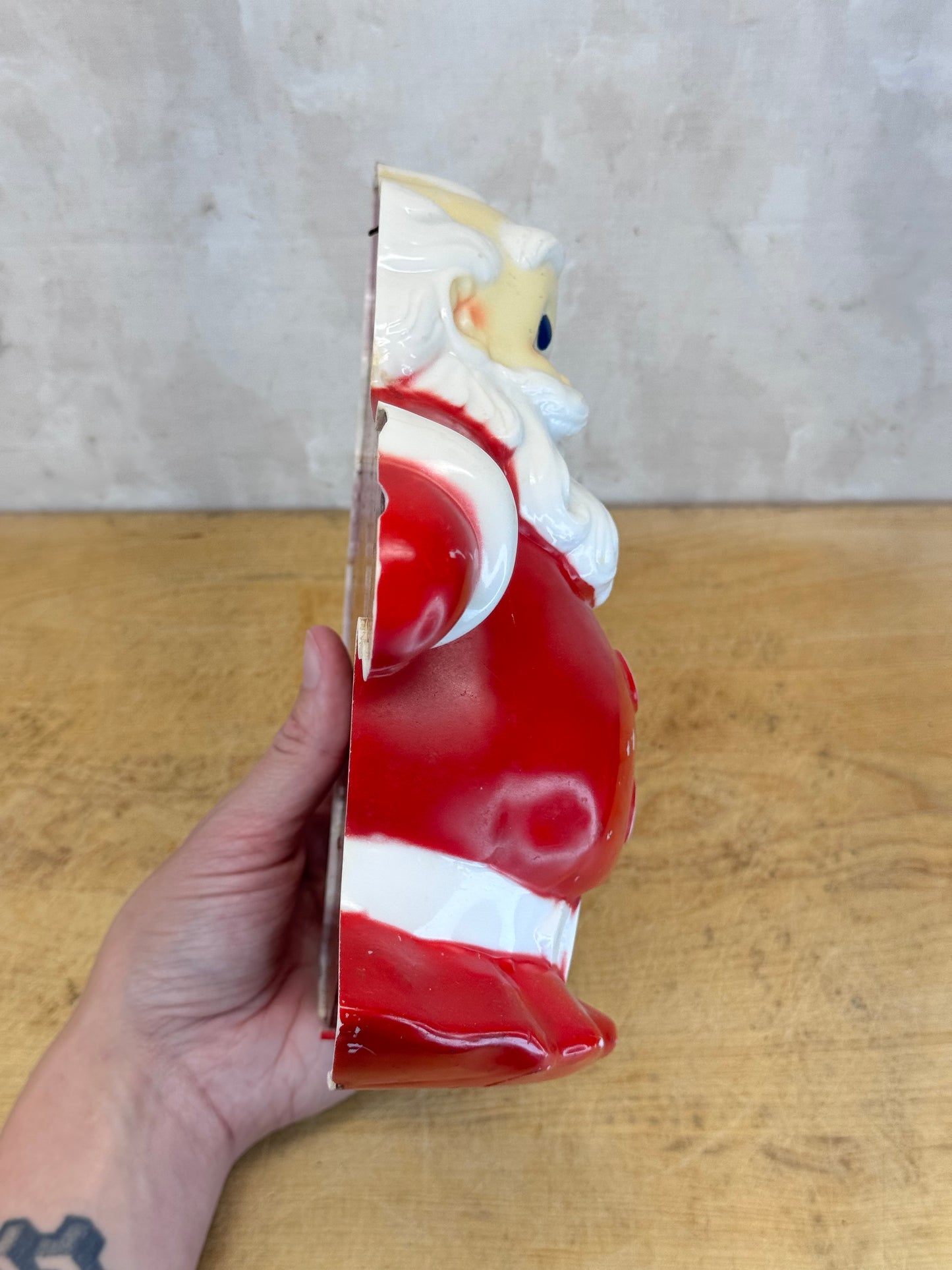 Plastic Santa Claus Blow Mold Vintage #1674