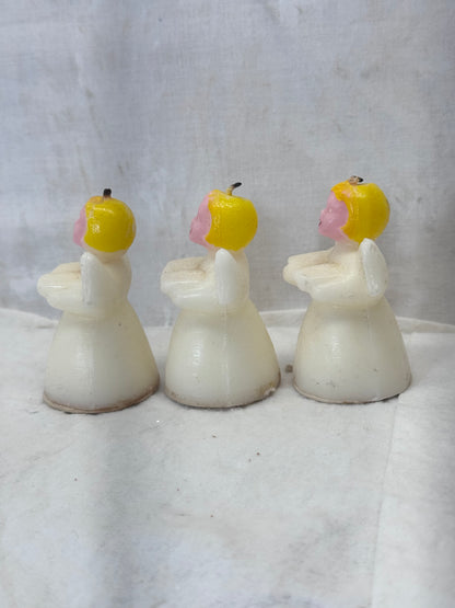 Tavern Candle 3 Singing Angels Vintage Christmas #1988