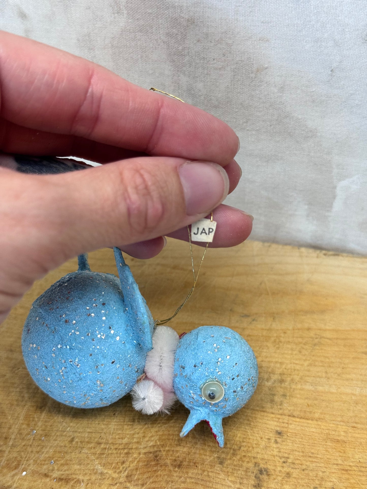 Paper Mache Ornament Birds Vintage #1635